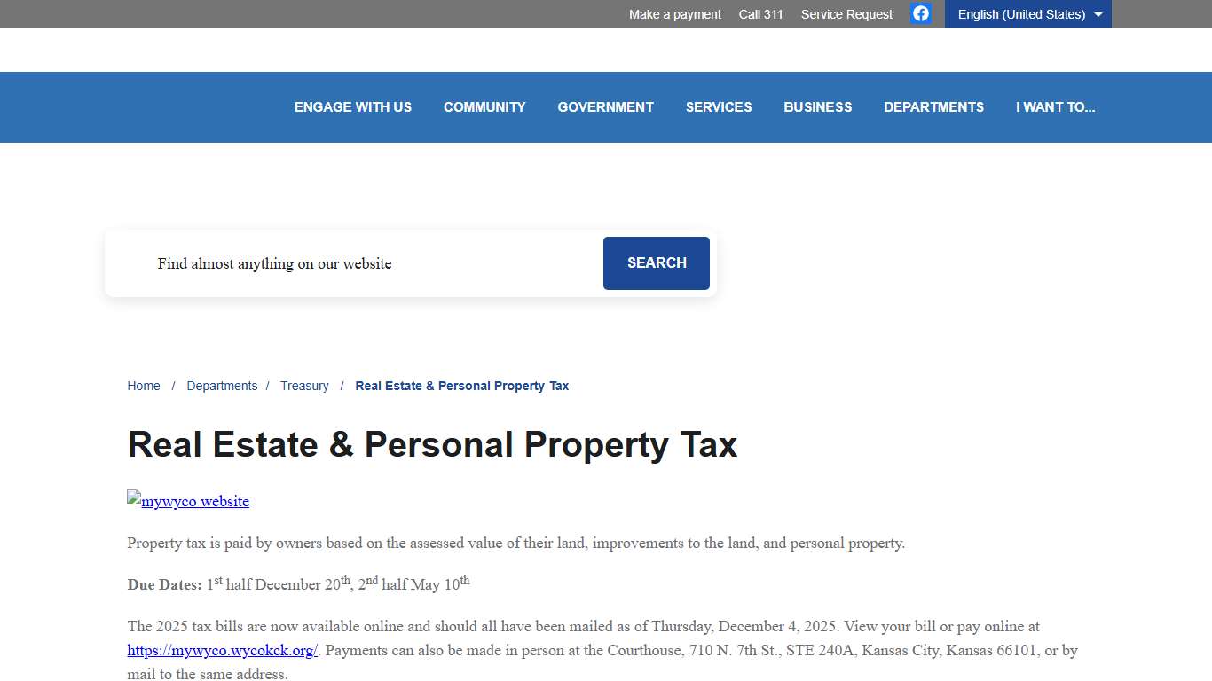Real Estate & Personal Property Tax