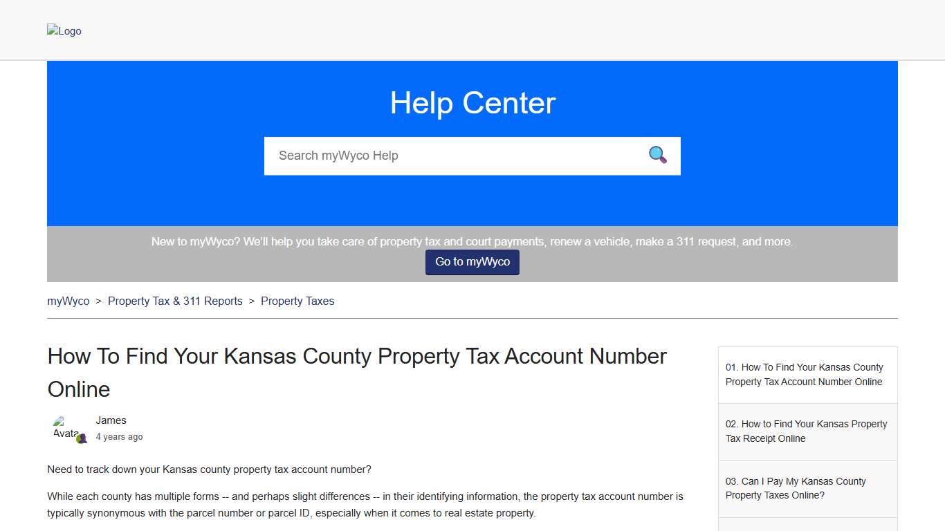 How To Find Your Kansas County Property Tax Account Number Online – myWyco